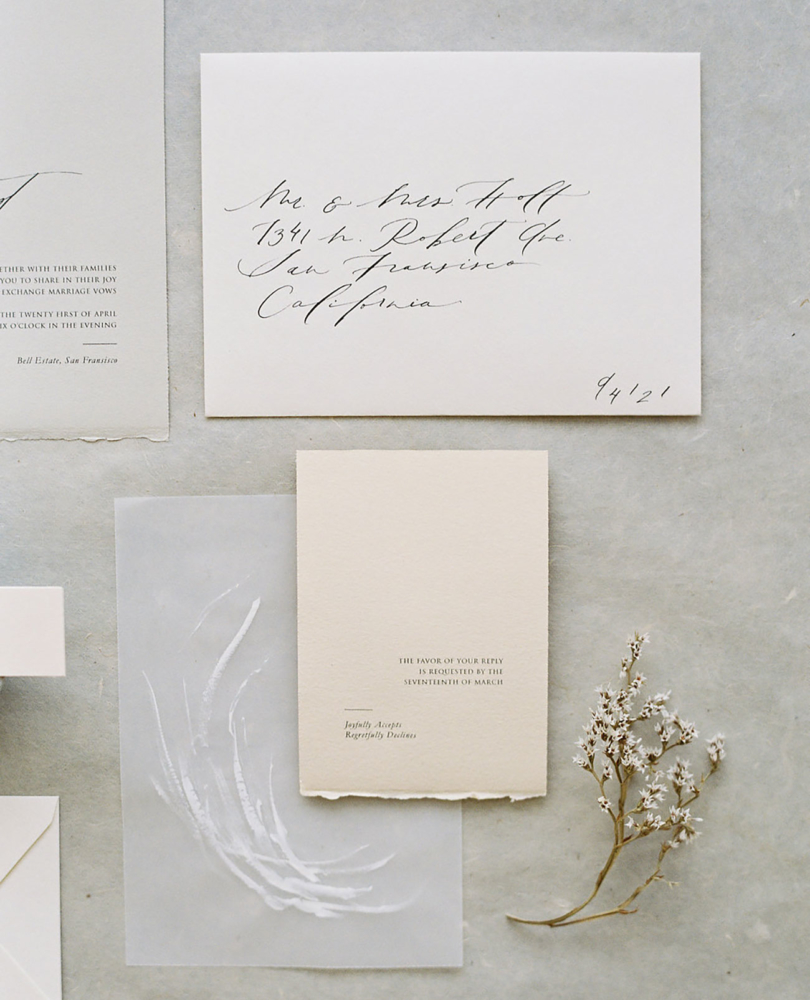 Minimal Modern Summer Wedding Invitation Suite