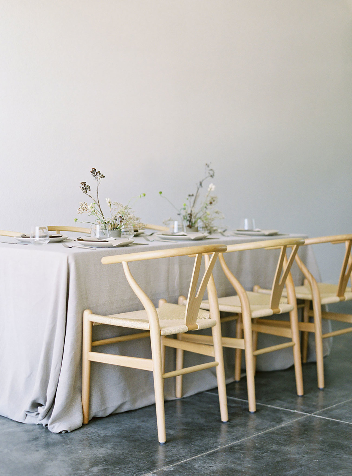 Minimal Modern Summer Wedding Reception