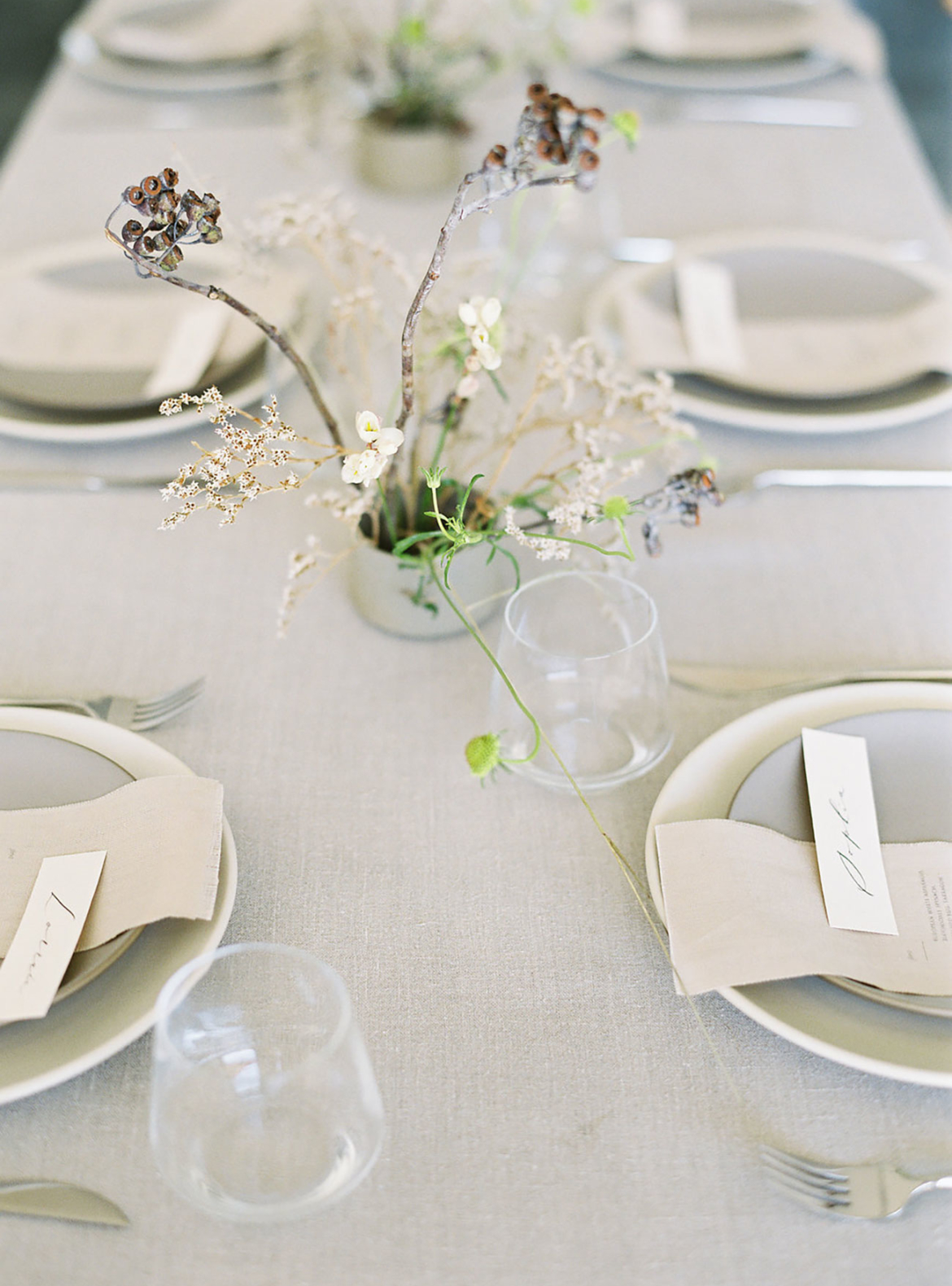 Minimal Modern Summer Wedding Reception